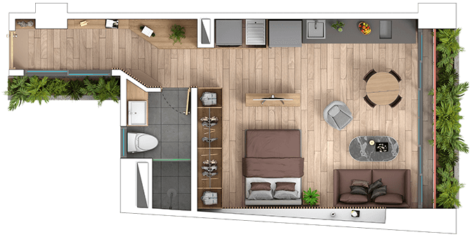 Planta Santa Bárbara Loft